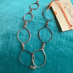 Unique adjustable 8.5” Sterling Artisan bracelet